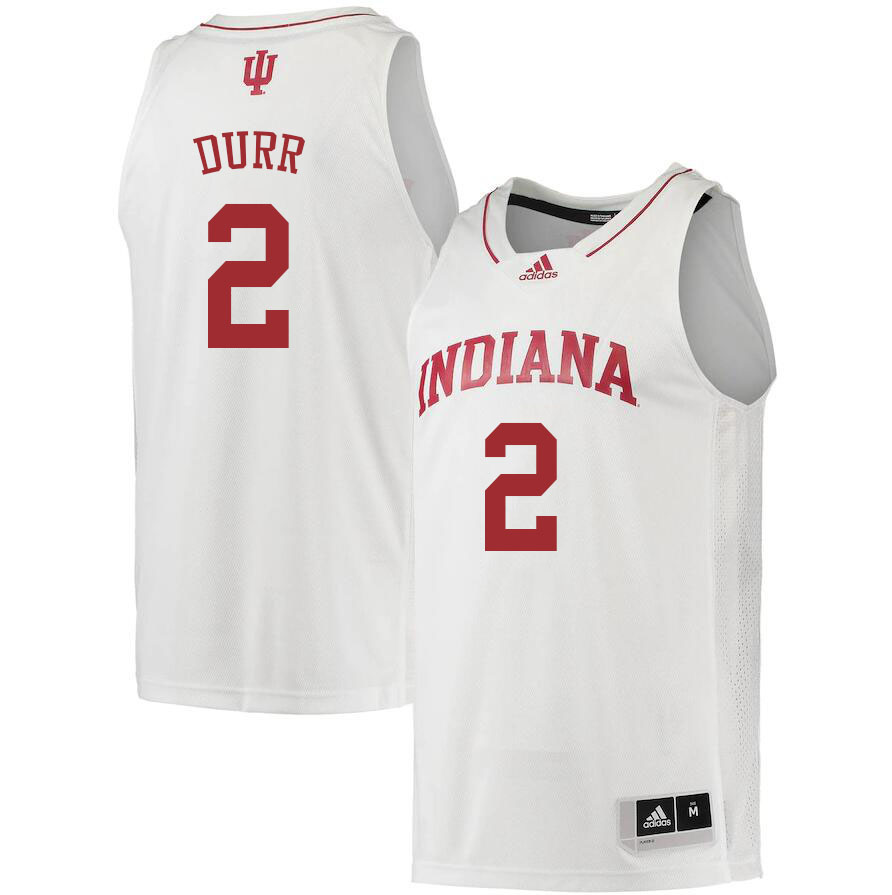 Men #2 Michael Durr Indiana Hoosiers College Basketball Jerseys Sale-White - Click Image to Close